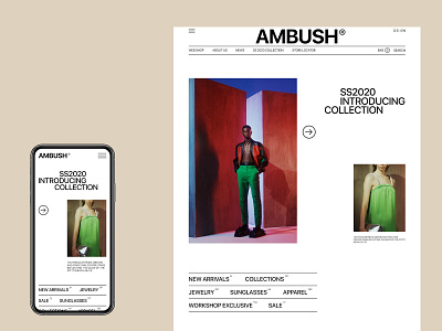 Ambush Workshop branding design flat minimal type typography ui website