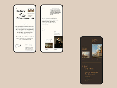 Rijksmuseum Amsterdam design flat minimal type typography ui web website