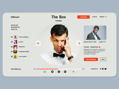MUSIC BOX design hot music music album music app music player stromae ui ux web