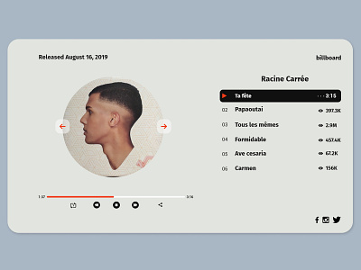 Stromae Album design hot music music album music app music player stromae ui ux web