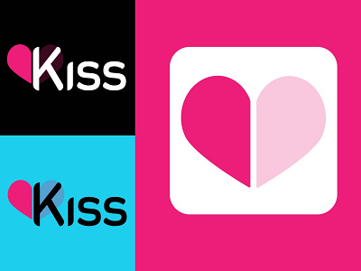 Kiss logo & app icon app app design brand design brand identity branding design fictional graphic graphic design graphic design logo graphic designer graphics icon logo logo design logos vector