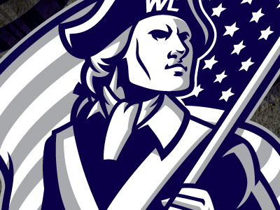 Patriot Mascot confident high school ink tycoon mascot patriot school