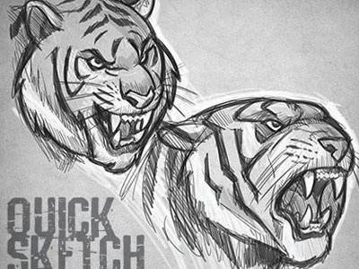 Tiger roughs agressive big cat mascot roar team tiger