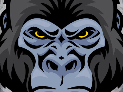 Gorillashot aggressive confident gorilla illustration mascot monkey vector