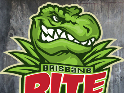Brisbane Bite Soccer design dinosaur logo mascot soccer sports team sports