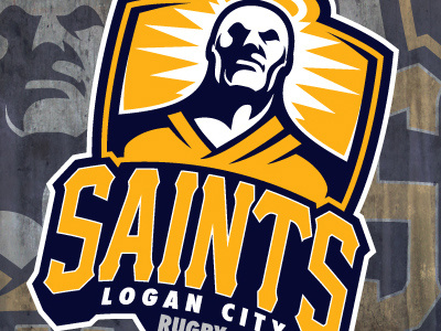 Saint Rugby confident design ink tycoon logo rugby saint sports