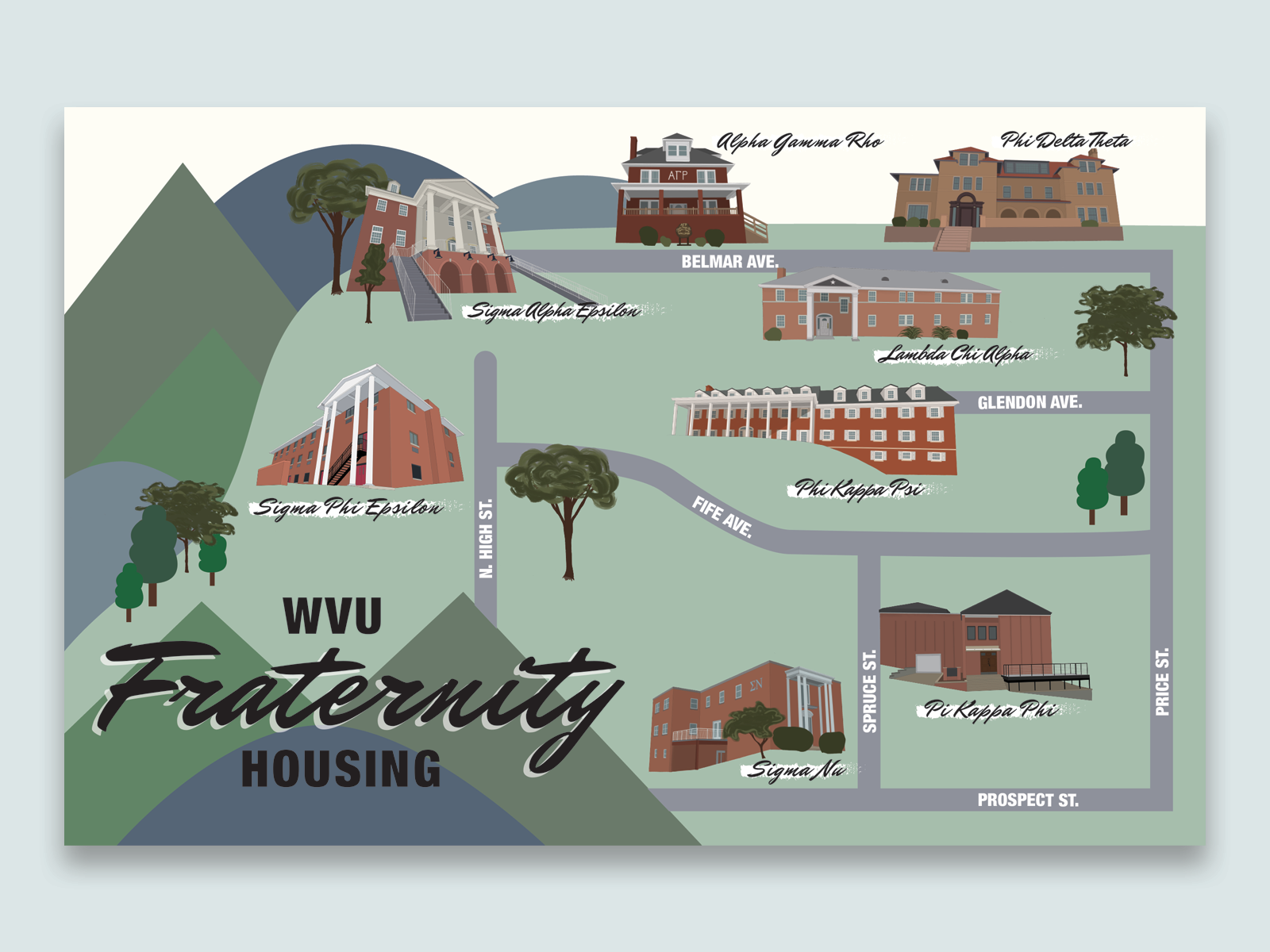 Wvu Fraternity Housing By Maggie Mclister On Dribbble