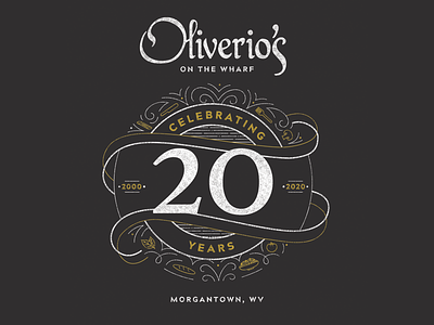 Oliverio's 20 Year Celebration 2020 adobe illustrator illustration italian italian restaurant logo procreate restaurant