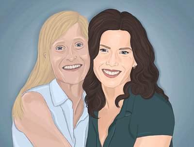 Mom And Lorelei applepencil illustration ipad portrait portrait illustration procreate