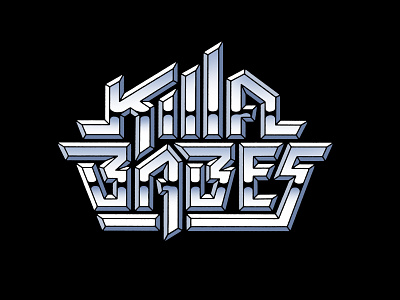 Killa Babes chrome logo typography