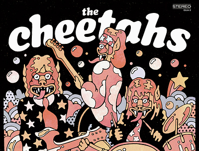 the CHEETAHS album art album cover illustration