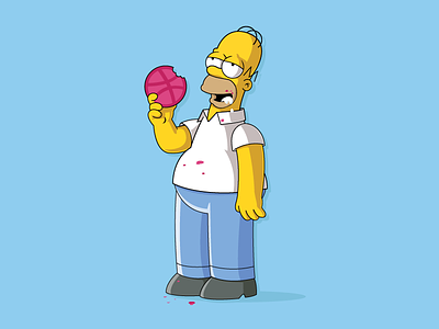 Thank you doh homer illustration simpsons thank you yummy