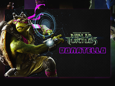 Ninja Turtles donatello info card ninja turtles photoshop purple ui challenge