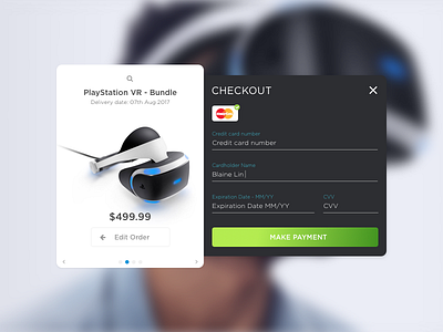 002 Credit Card Checkout checkout credit card daily ui playstation playstation vr sketch