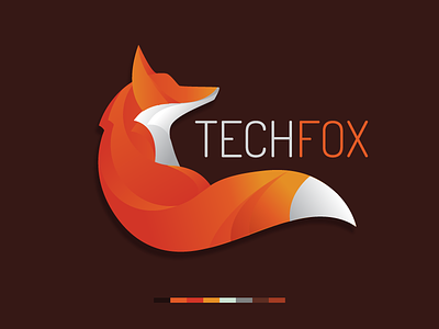 Foxtechv3 animal design face fox identity illustration logo logotype mark red symbol tech