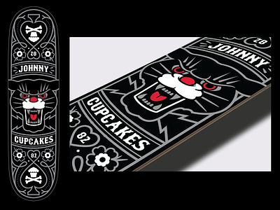 Panther Deck deck design graphic design graphicdesign illustration johnny cupcakes johnnycupcakes skateboard tattoo vector