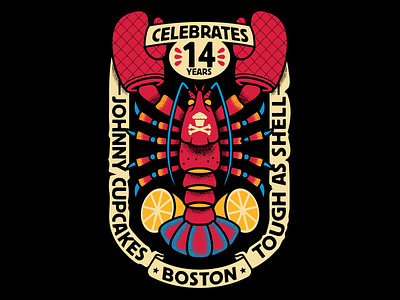 Johnny Cupcakes Lobster boston design graphic design graphicdesign illustration johnny cupcakes johnnycupcakes lobster tattoo vector
