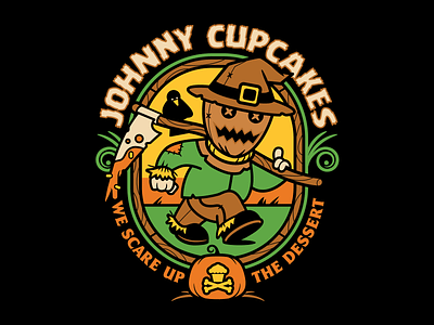 Johnny Cupcakes Scarecrow design graphic graphic design graphicdesign halloween illustration johnny cupcakes johnnycupcakes scarecrow spooky tshirt tshirt design tshirtdesign vector