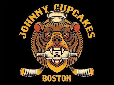 Johnny Cupcakes Boston Bear baking bear bears bruins chef dessert food hockey johnny cupcakes boston johnnycupcakes