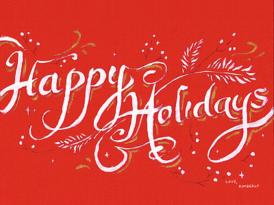 Happy Holidays! acrylic card happy holidays paint