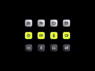 Chunky Icons android iconography icons icons pack icons set iconset ios minimal signage ui uiux ux
