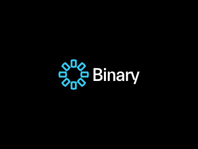 Binary Logo WIP branding lock logo logotype minimal modern monogram safe secure security smartlock tech vault