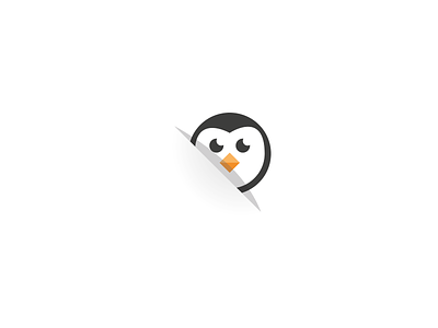 Peekabooo bird birdie logo peek peekaboo penguin