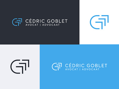 Cédric Goblet cg clean dynamic law lawyer logo mark modern monogram timeless