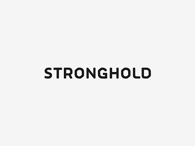 STRONGHOLD bold custom font logo logotype minimal minimalist strong type typography