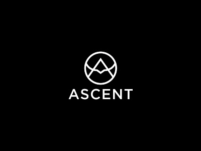 Ascent a eagle growth leadership monochrome monogram mountain