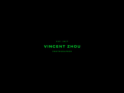 Vincent Zhou branding logo minimal modern photographer photography