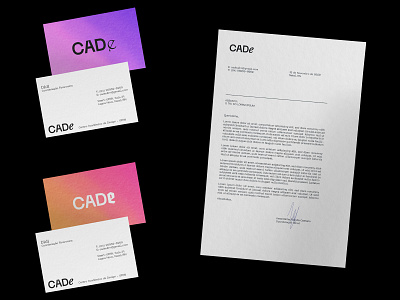 CADe Branding 4 branding business card business card design college design gradient design grafic design logo minimal paper student typography