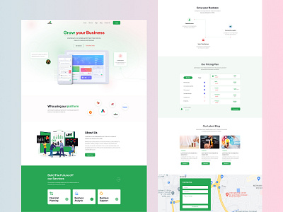 Business Grow Landing Design business grow page figma landingpagedesign mobile app psd saas landing ui web design