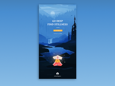 Meditation Retreat GoogleAd affinity designer illustration