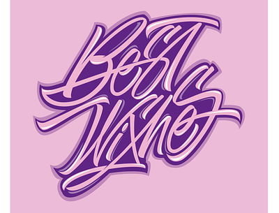 best wishes best wishes branding design illustration letter lettering letters logo pink purple