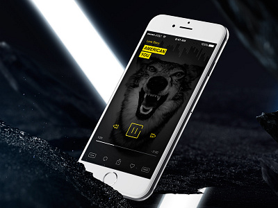 Concept of music App for Yelawolf app audio iphone listener music photoshop player sound ui