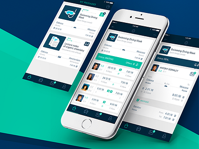 Postman – App for package delivery app behance delivery ios package parcel service ui ux