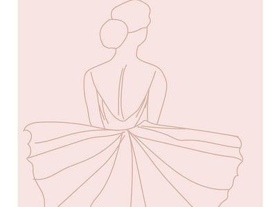 Ballerina line art work