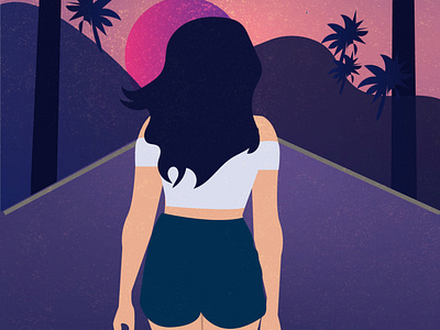 Flat Illustration of a girl