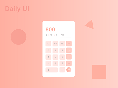 UI Calculator #DailyUI app challenge colors palette dailyui design graphicdesign illustrator ui uichallenge