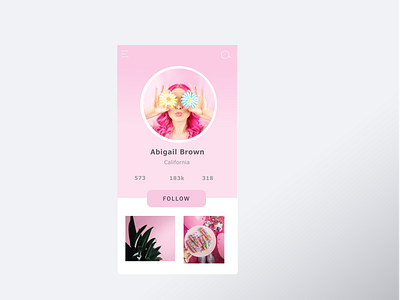 Social Media Profile Design #DailyUI