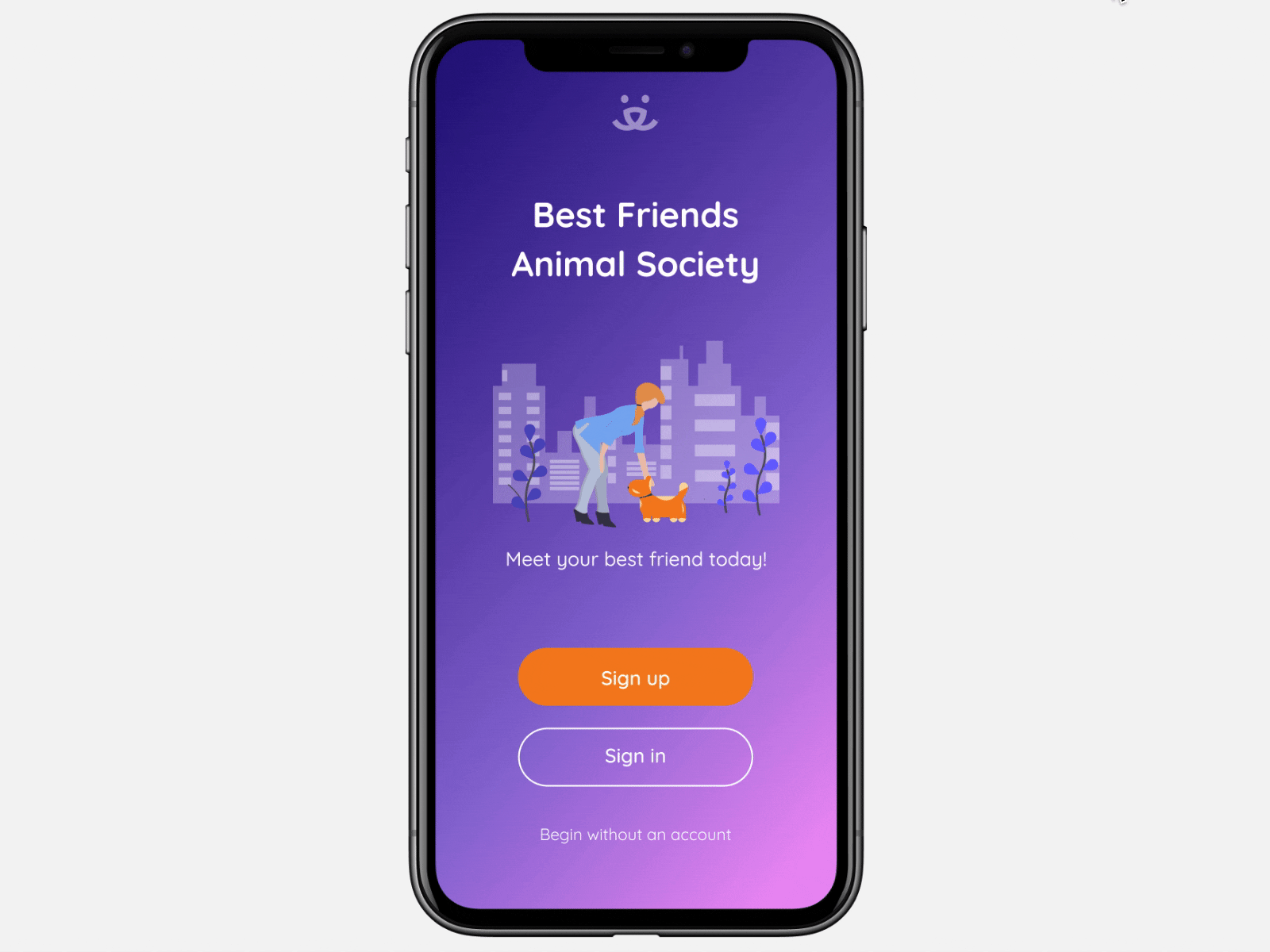 Best Friends Animal Society App Concept