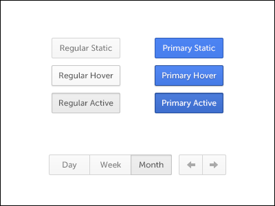 Schedulist Buttons app buttons components interface museo sans style guide ui