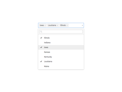 Dropdown checklist w/ autocomplete