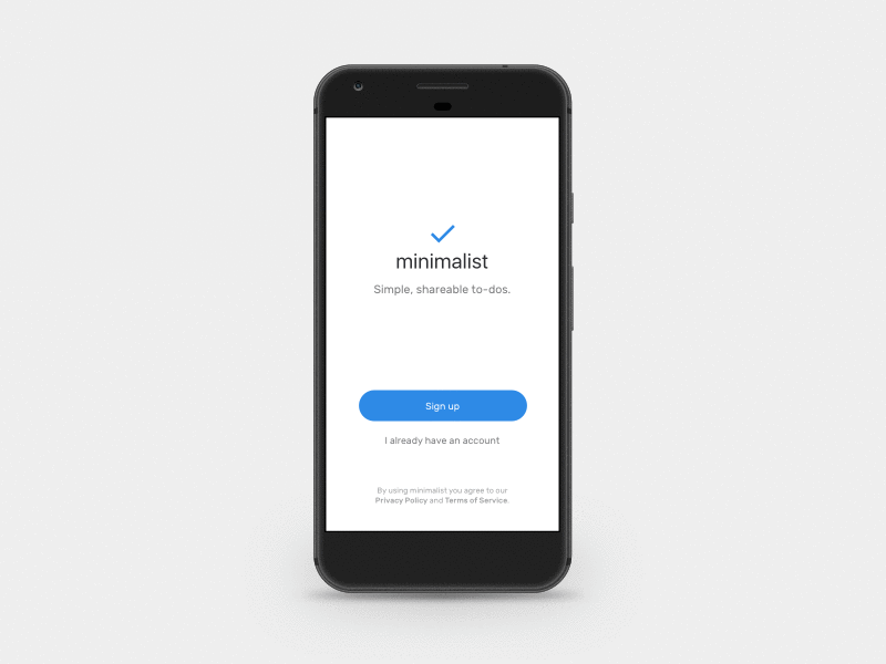 Daily UI #001 – Sign Up 001 daily dailyui gif minimalist sign up