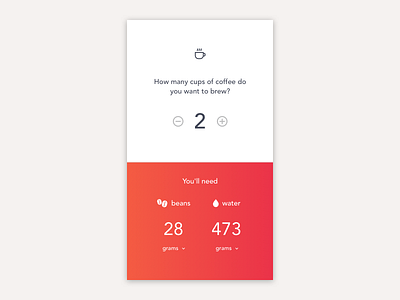 Daily UI #004 – Coffee Calculator