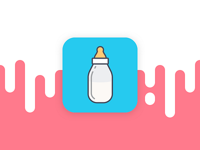 Daily UI #005 – Bottle Log App Icon 🍼