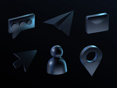 Dark Icons Set 3d 3d design 3d icons animation design figma graphic design icon pack ui ux uxui