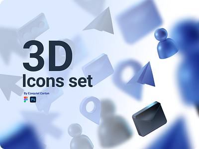 3D Icons set 3d blender branding design icon ui ui 3d
