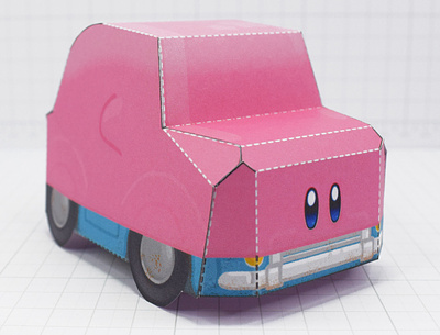 Mouthful Mode Kirby - Paper Toy 3d car craft kirby paper toy